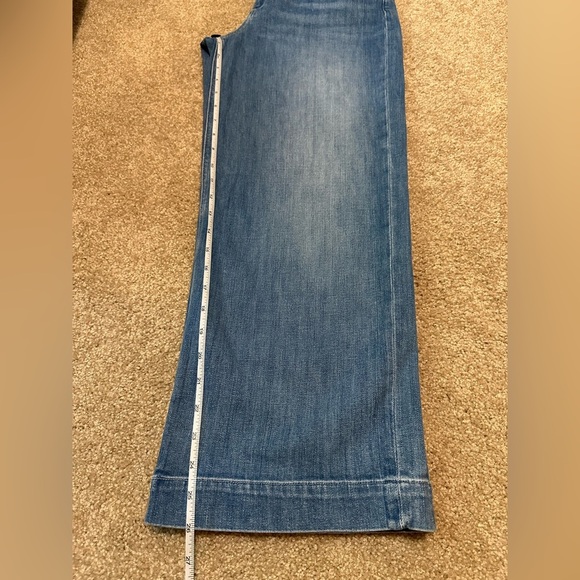 PAIGE Nellie Culotte High Rise Wide Leg Jean Snow Bunny Size 30 - Picture 11 of 11